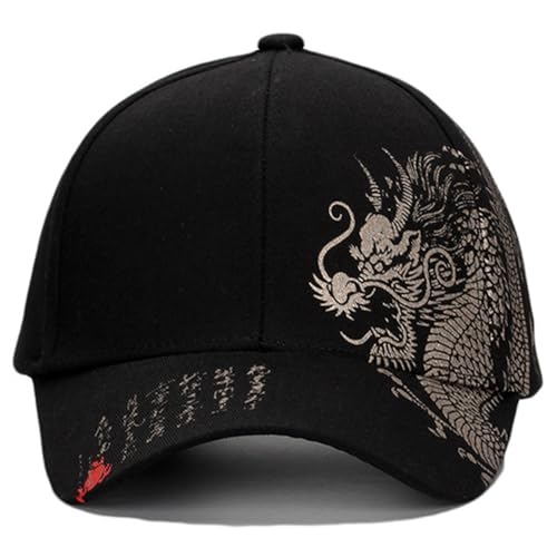 Women's Men's Fashion Baseball Cap Adjustable Strapback Hats Dad Hat Visor Sports Hat - color: Dragon