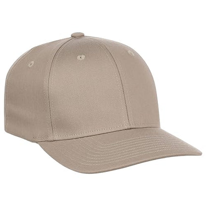 Lids Blank All Star Classic Structured Stretch Fitted Baseball Cap – Curved Bill Hat for Men and Women - color: Khaki, size: Large-X-Large