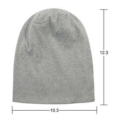 Unisex Slouchy Beanie Cotton Lightweight Beanie Hat Skull Cap Night Sleep Hat Hip-Hop Hat - color: White