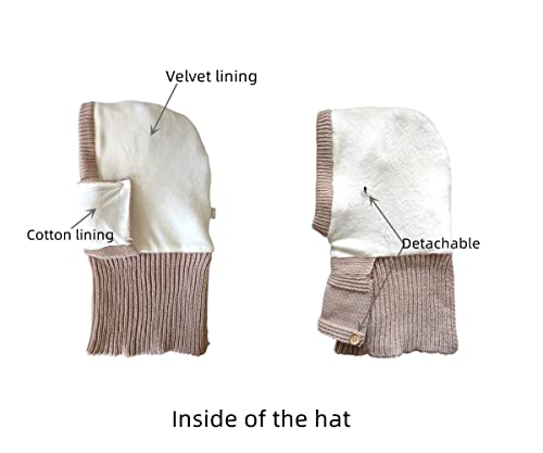 Baby Winter Hat Scarf Set, Unisex Infant Toddler Kids Hat Scarf - color: Pink-f, size: 1-3T