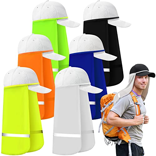 Janmercy 6 Pcs UV Sun Protection Neck for Men Reflective Neck Shade Multifunctional 2 in 1 Face Covering for Outdoor Sports - color: Multicolor