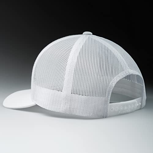 LARIX Trucker Hat Men - Snapback Cap with Breatheable Mesh Back, Hats for men, Mens Hat, Mens Trucker Hats - color: Heather Gray White (Wb)