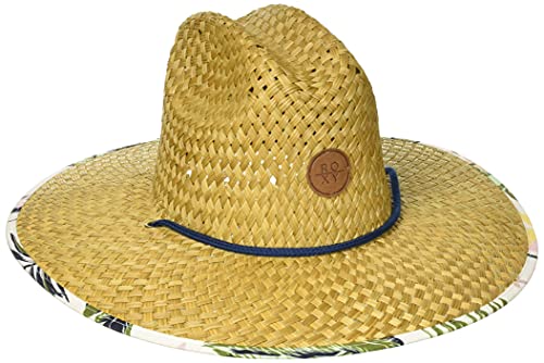 Roxy Womens Pina to My Colada Straw Hat - color: Natural-white-floral, size: Small-Medium