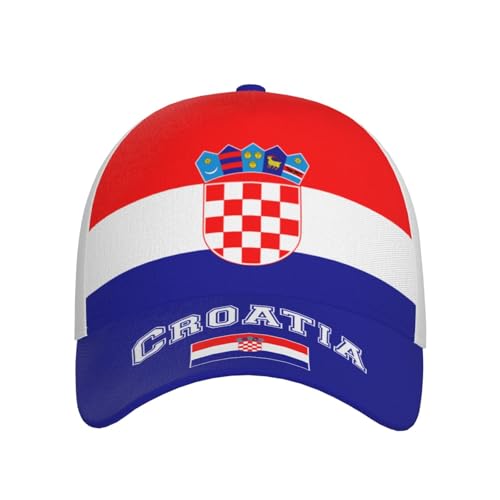 National Flags Baseball Cap for Men Women, Adjustable Trucker Hat Sun Visor Caps, Outdoor Dad Cap Patriotic Hat - color: Croatian Flag