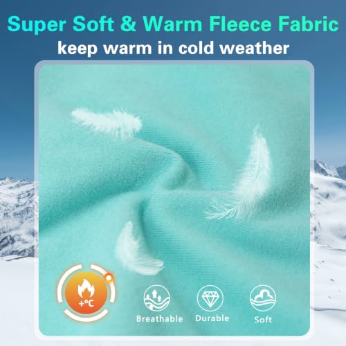 GoxRunx Kids Balaclava Ski Mask,Fleece Face Mask Neck Warmer for Boys Girls,Windproof Face Cover for Cold Weather - color: Lake Blue