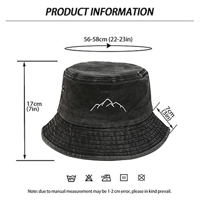 Unisex Bucket Hat Summer UPF 50+ Sun Protection Outdoor Beach Fishing Travel Hiking Hat - color: Mountain