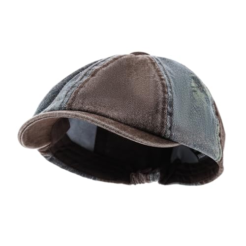 8 Panel Newsboy Cap Scally Cap Vintage Bakerboy Beret Cabbie News Flat Caps Ivy Cabbie Golf Hat Hooligan Driver Hats - color: Mg-blm2593-brown