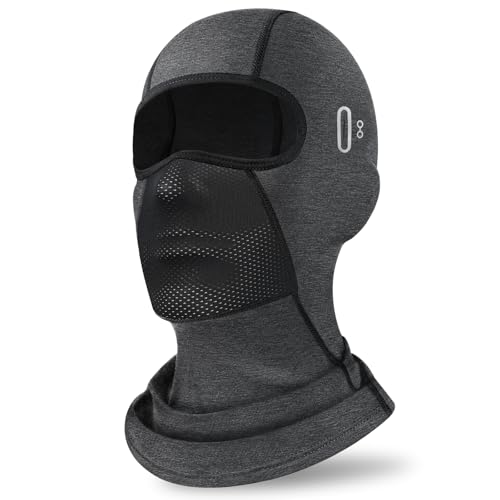 Balaclava Face Mask with Glasses Holes for Men Women Summer Cooling Shiesty Mask Sun UV Protection for Motorcycle Work Ski - color: New-gray
