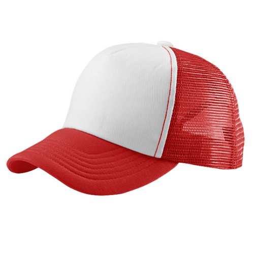 MC Perfectly Crowned Adjustable Snapback Trucker Mesh Cap - color: Red White