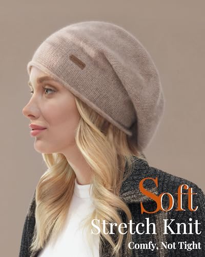 FURTALK Slouchy Beanies for Women Winter Hats Soft Warm Beanie Hat Ladies Knitting Skull Beanies - color: Mixed Brown