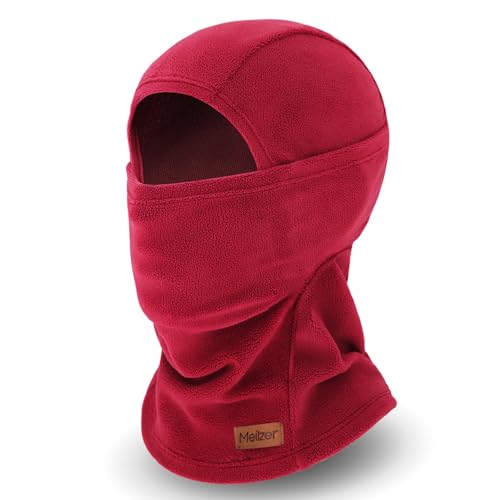 Winter Balaclava Ski Mask for Men Women - Windproof Thermal Face Mask for Snowboard Cycling Running for Cold Weather - color: Red