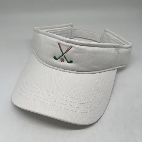 Embroidered Adjustable Sun Visor for Women Men Outdoor Golf Tennis - color: Golf/White