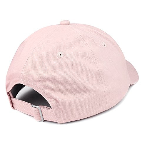 Trendy Apparel Shop Don't Tread on Me Embroidered Unstructured Cotton Dad Hat - color: Light Pink