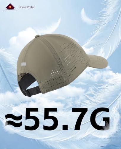Home Prefer Mens Womens UPF50+ Sun Hat Athletic Adjustable Baseball Cap Quick Dry UV Protection Workout Running Golf Hat - color: Army Green, size: Medium