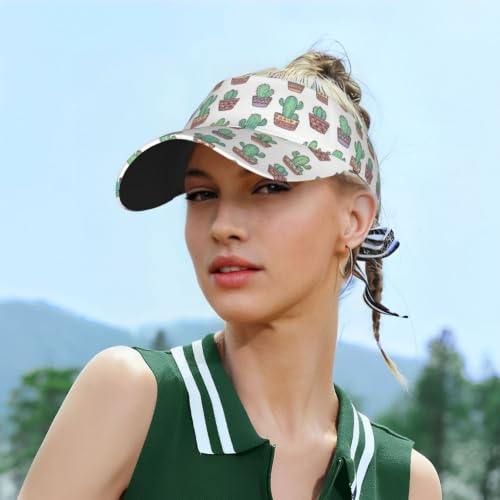 Leopard Print Sunscreen Visor Cap Adjustable Empty Top Athletic Beach Hat - color: 29