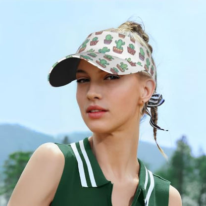 Leopard Print Sunscreen Visor Cap Adjustable Empty Top Athletic Beach Hat - color: 29