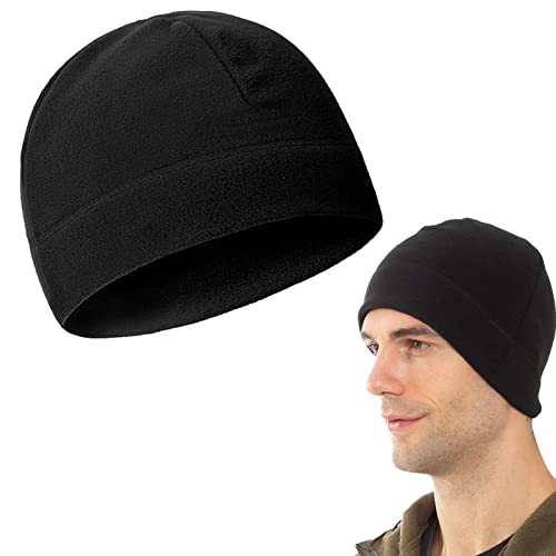 Wild Tribe Synthetic Microfleece Tactical Polartec Watch Cap Fleece Youth Mens Winter Warming Hat Military Skull Cap Beanie - color: Black