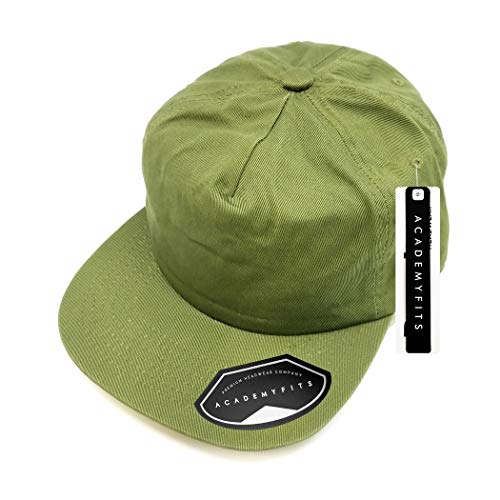 Quality 5 Panel Mid Crown Cotton Vintage Painters Hat Buckle Strap Adjustable Men Women Unisex Flat Visor #2015 - color: Olive