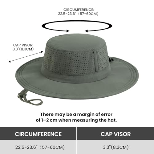 Men Breathable Adjustable Safari Boonie Hat - color: Army Green