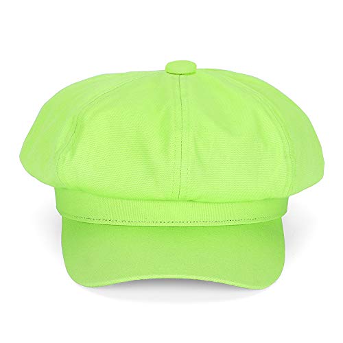 Newsboy Cabbie Baker boy hat Beret Cap for Women Pageboy Visor Paperboy Hat Sailor Fiddler Hat Adjustable - color: Green