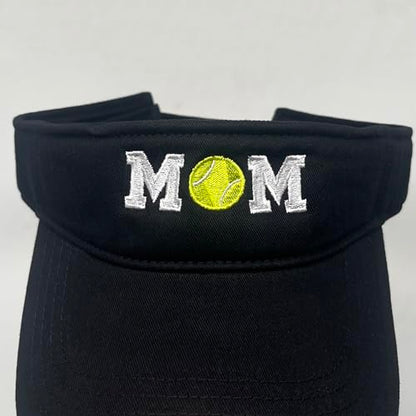 Embroidered Adjustable Sun Visor for Women Men Outdoor Golf Tennis - color: Baseball Mom