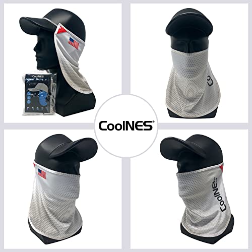 CoolNES - UV Sun Protection Neck Drape Adjustable Multifunctional 2 in 1 Face Covering for Outdoor Fishing - Unisex - color: Coolnes-flag