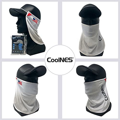 CoolNES - UV Sun Protection Neck Drape Adjustable Multifunctional 2 in 1 Face Covering for Outdoor Fishing - Unisex - color: Coolnes-flag