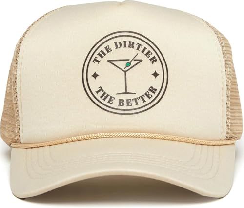 Funky Junque Premium Mesh Snapback Trucker Hat - Stylish Comfort for All - Patriotic, Humor & More - color: The Dirtier the Better (Camel)