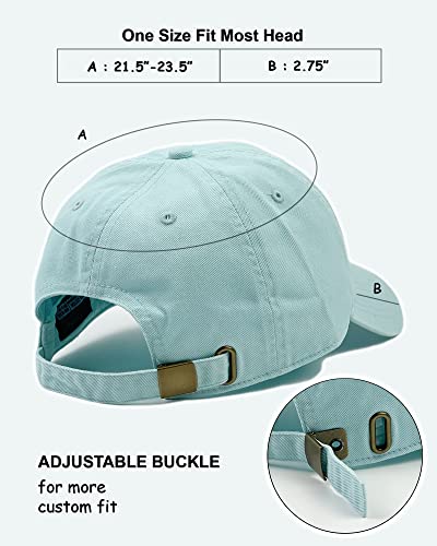 Utmost Unisex Classic Low Profile Cotton Baseball Cap Plain Blank Camoflauge Soft Unconstructed Adjustable Size Dad Hat (Aqua)
