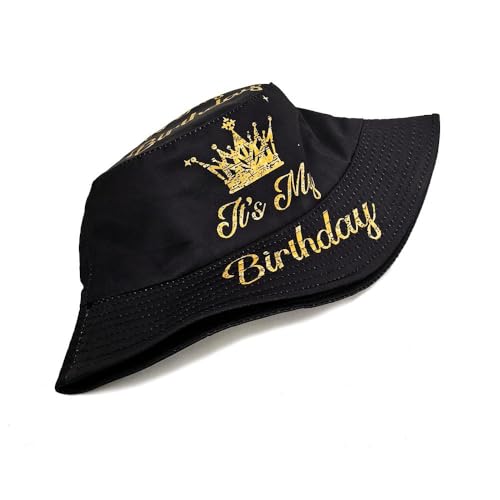 Printed Bucket Hat - Reversible Packable Summer Travel Beach Sun Cap for Men Women Teens - color: Black Queen