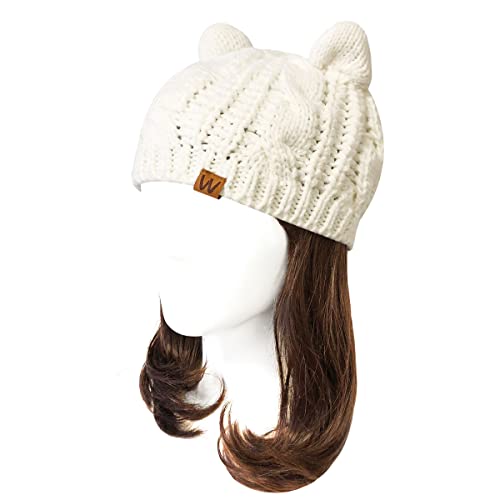 allydrew Winter Thick Knit Beanie Slouchy Beanie for Men & Women - color: Ivory