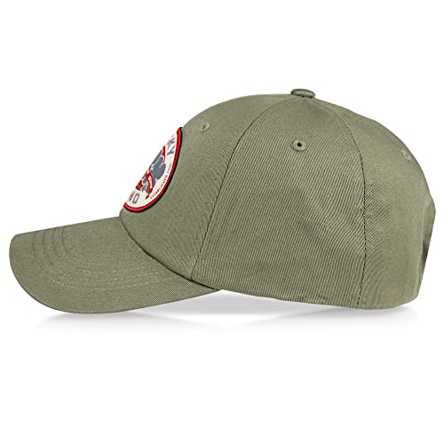 Lucky Brand Classic Cotton Adjustable | Dad Hat | Baseball Cap | Golf | Fishing | Low Profile | 5 Panel Design - color: Oval Clover Patch - Moss