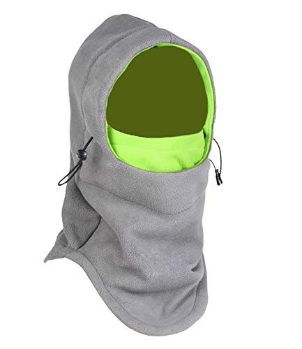 Tahbilk Balaclava Fleece Hood,Heavyweight Cold Weather Winter Motorcycle,Windproof Ski Mask,Ski&Snowboard Gear - color: Gray1