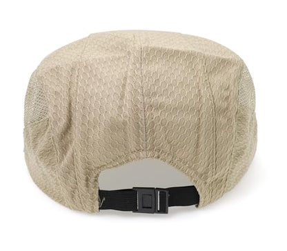 Mesh Cap Breathable Summer Newsboy Hat Adjustable Beret Ivy Cap Irish Cabbie Driving Fishing Hats - color: Khaki