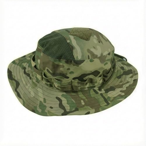 Sun Hat Breathable Bucket Boonie Hats for Men Women Fishing Safari Hats Cap Outdoor Hiking Camping Hunting - color: Camo Green
