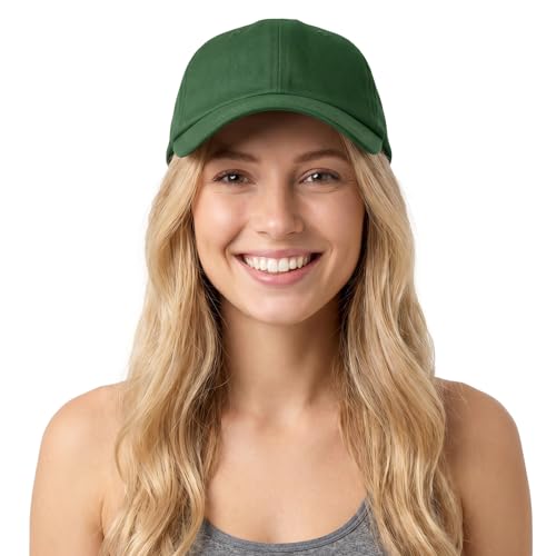 Lvaiz Womens Satin Lined Baseball Cap Washed Cotton Adjustable Dad Hat - color: Vintage Green