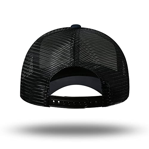 American Flag Trucker Hat - Snapback Hat, Baseball Cap for Men Women - Breathable Mesh Side, Adjustable Fit - for Casual Wear - color: Black/Us