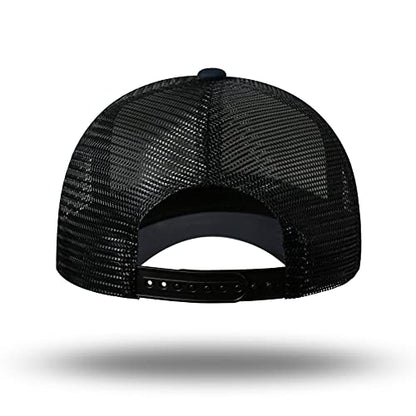 American Flag Trucker Hat - Snapback Hat, Baseball Cap for Men Women - Breathable Mesh Side, Adjustable Fit - for Casual Wear - color: Black/Us