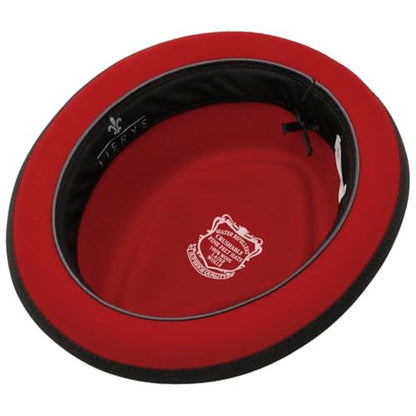 Lierys Diamond Crown Pork Pie Hat Women/Men | - color: Red, size: 7 1/4-7 3/8