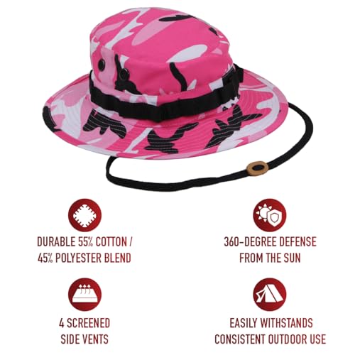 Rothco boys womens mens Boonie - color: Pink Camo, size: 7 1/2