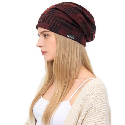 Ruphedy Men Slouchy Beanie Summer Long Oversize Thin Lightweight Skull Cap B011h - color: B403-red, size: One Size