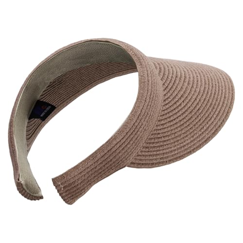 Womens Clip On Toyo Braid Visor - color: Rose