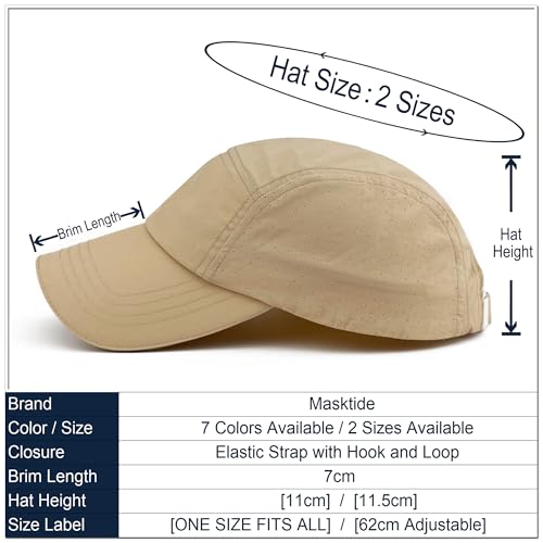 Lightweight Running Hat Breathable Mesh Cap Reflective Brim - color: Beige, size: X-Large-XX-Large