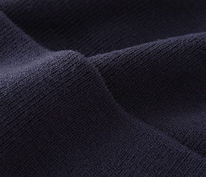 Home Prefer Mens Winter Hats Acrylic Knit Cuff Beanie Cap Warm Womens Beanie Hat - color: Navy Blue