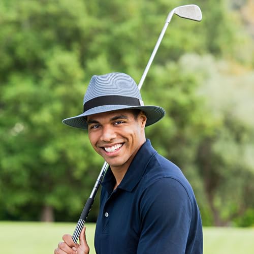 CARKELLA by Wallaroo Men’s Fairway Fedora – UPF 50+, UV Sun Protection, Packable and Adjustable Sizes – Classic Resort Style - color: White, size: Large-X-Large