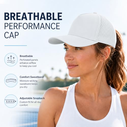 5 Panel Baseball Cap Quick Dry Mesh Snapback Hat for Women Men - color: Lightgrey