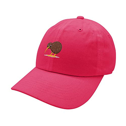 JPAK Kiwi Bird Baseball Cap Embroidered Cotton Dad Hat - Funny - color: Hot Pink