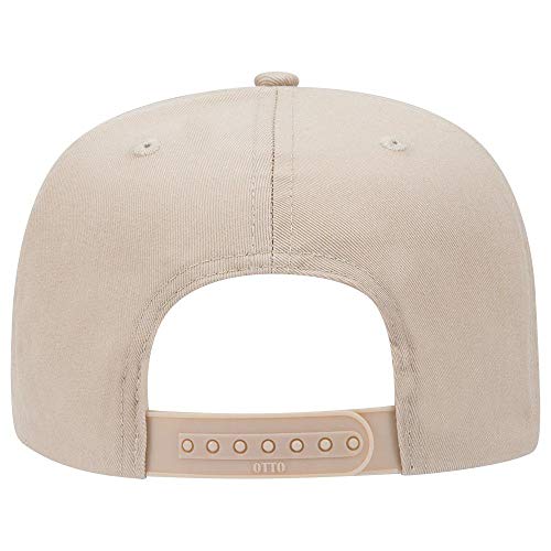 OTTO 6 Panel Pro Style Cotton Blend Twill Cap - color: Khaki