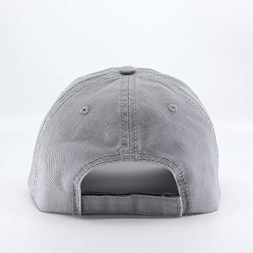 Classic Blank Dad Hat Cotton Adjustable Strap Baseball Cap - color: Gray