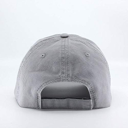 Classic Blank Dad Hat Cotton Adjustable Strap Baseball Cap - color: Gray